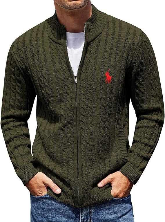 Warm Men's Zip Cardigan