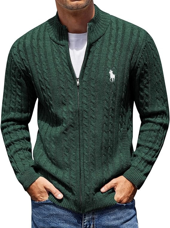 Warm Men's Zip Cardigan