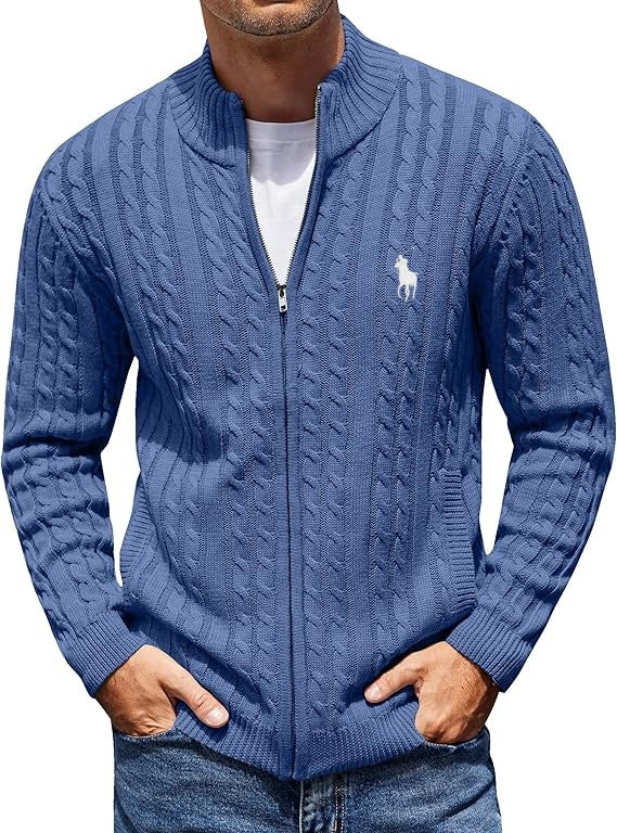 Warm Men's Zip Cardigan