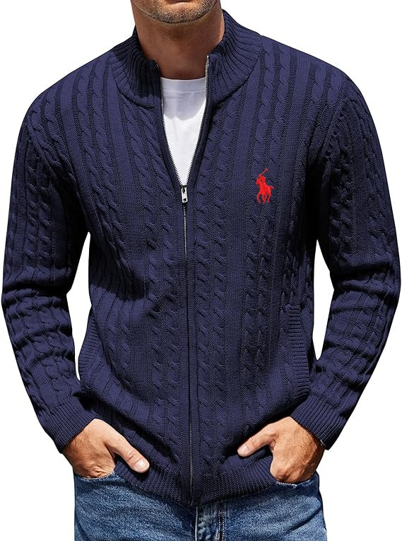 Warm Men's Zip Cardigan