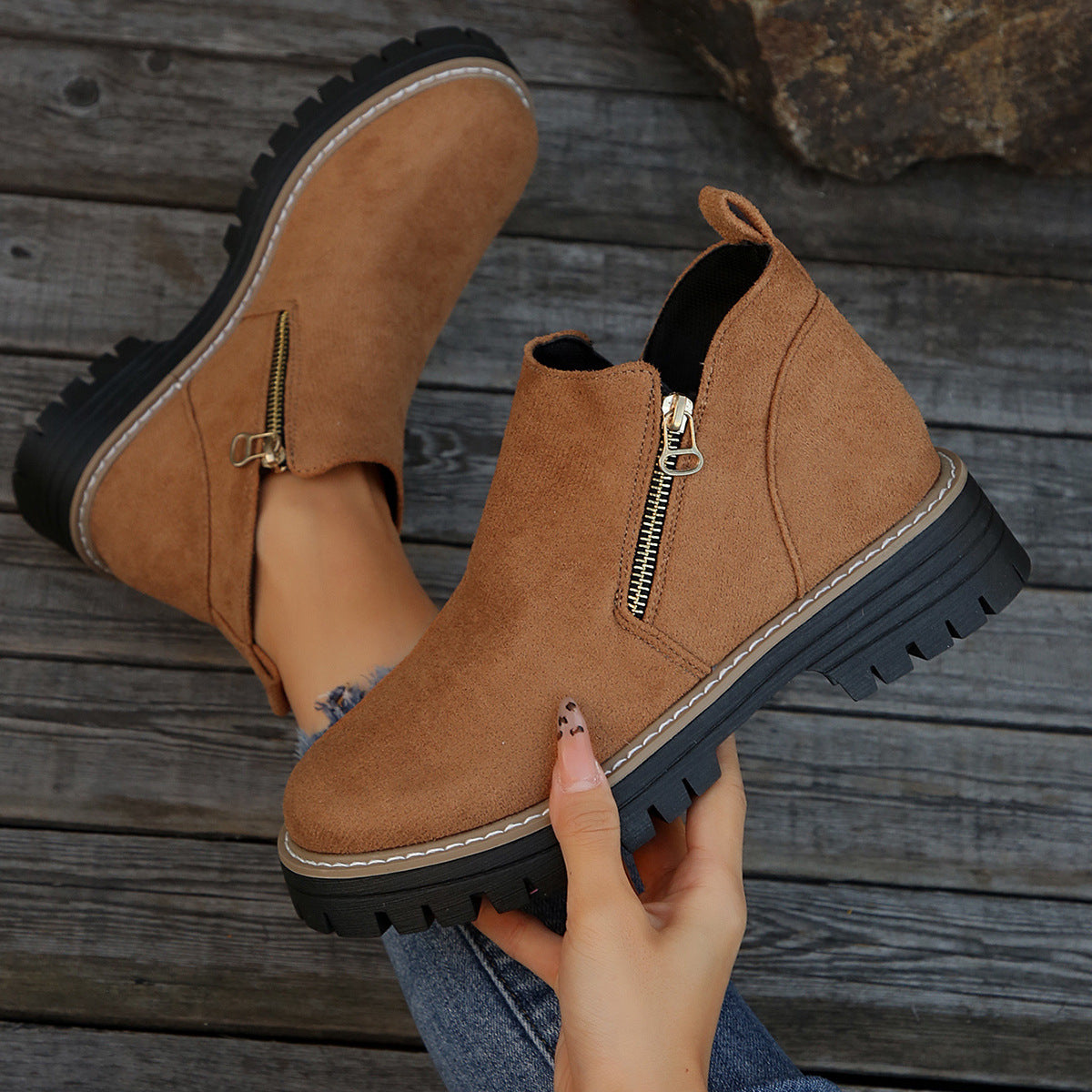 Trendy Comfort Zip Shoes