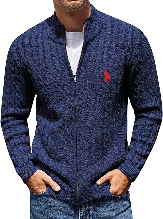 Warm Men's Zip Cardigan