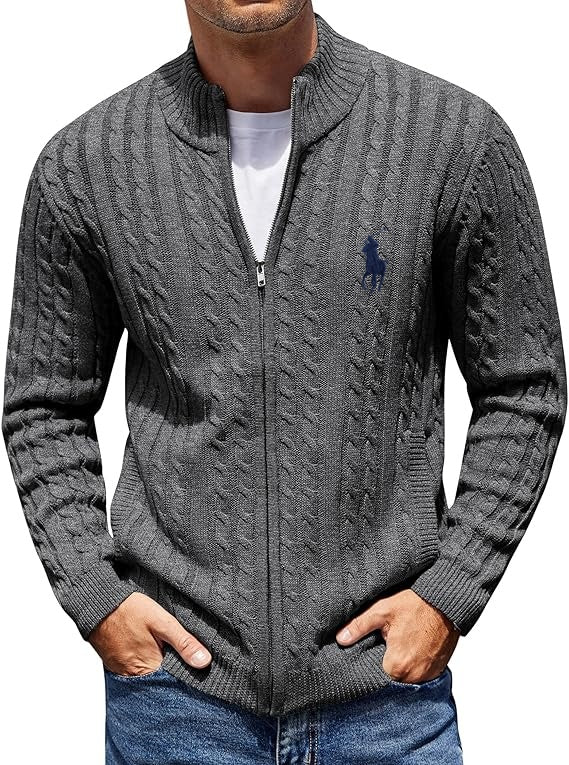 Warm Men's Zip Cardigan