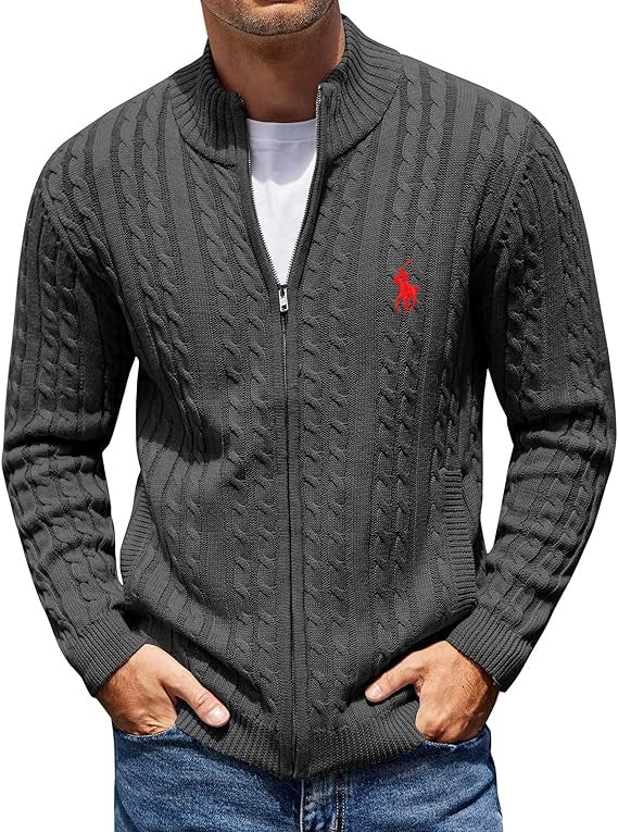 Warm Men's Zip Cardigan