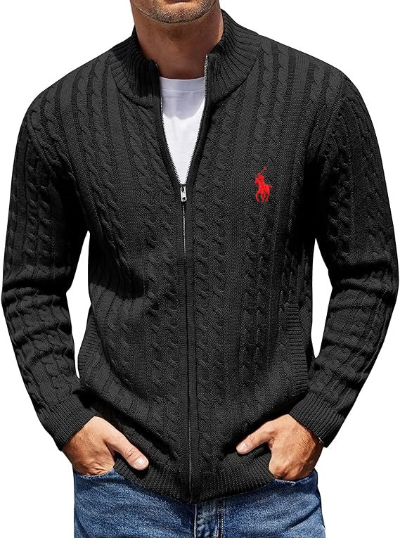 Warm Men's Zip Cardigan