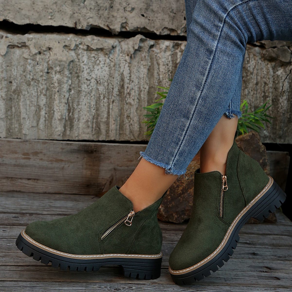 Trendy Comfort Zip Shoes