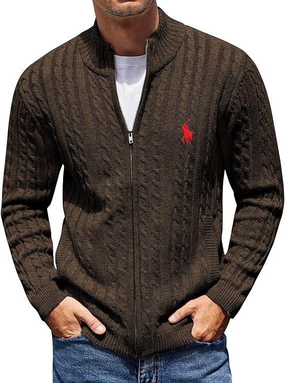 Warm Men's Zip Cardigan