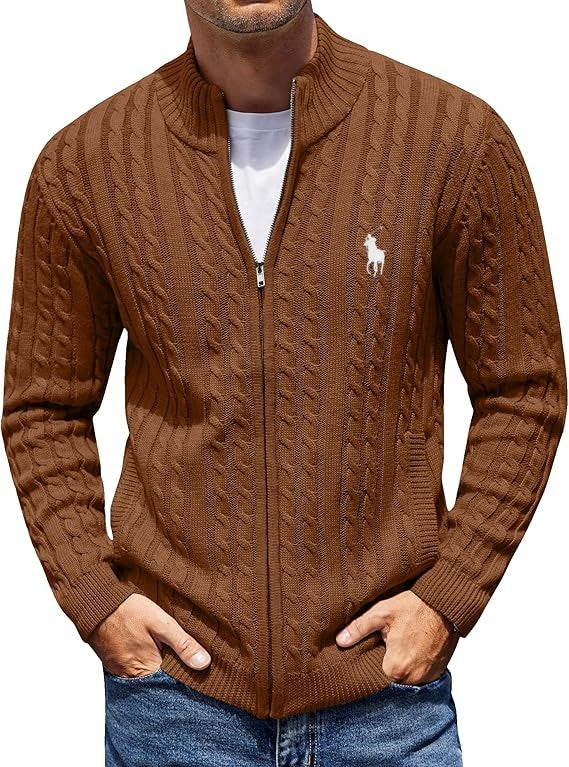 Warm Men's Zip Cardigan